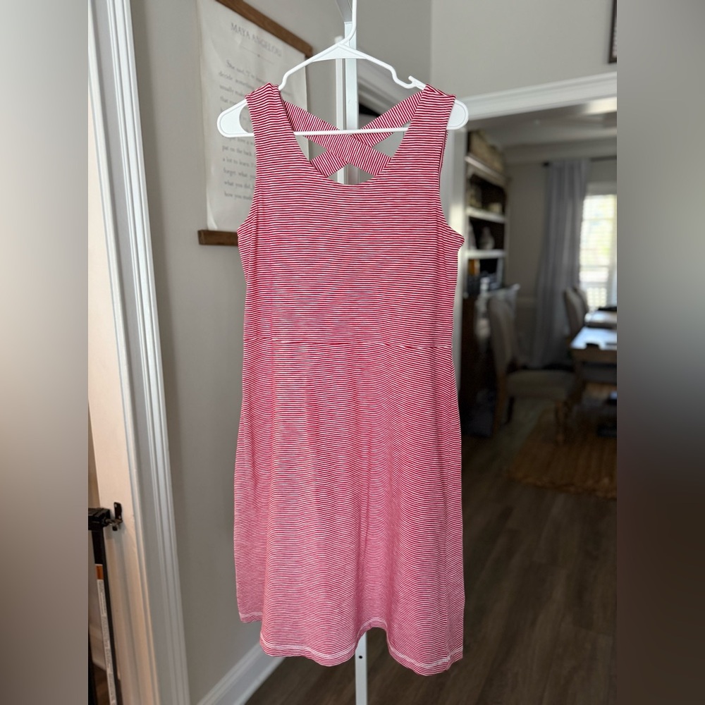 Talbots Red & White Striped Dress | “Hello Saturday” Womens Size Medium